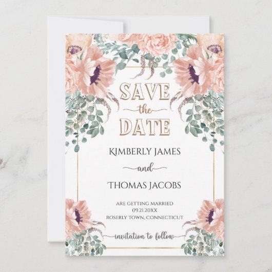 シック赤面結婚フローラ セーブザデート (正面)