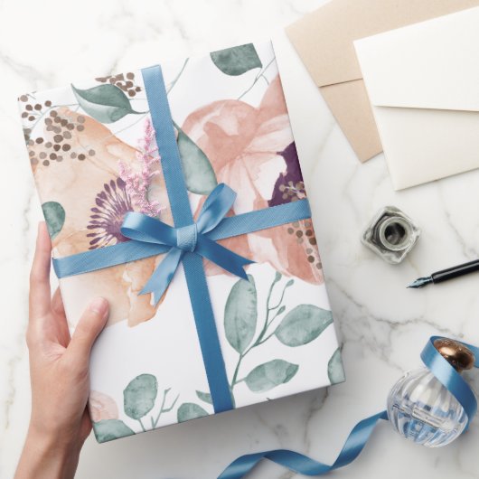 シック赤面結婚フローラ ラッピングペーパー (ギフト)