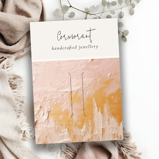 シック赤面金ゴールド油絵を描テクスチャーヘアピンディスプレイ 名刺