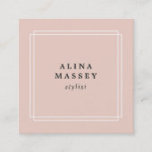 シック赤面 |ソーシャルメディア スクエア名刺 (正面)