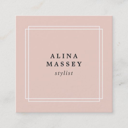 シック赤面 |ソーシャルメディア スクエア名刺 (正面)