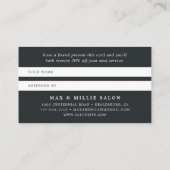 シック赤面 |ピンクエレガントとブラック 紹介カード (裏面)