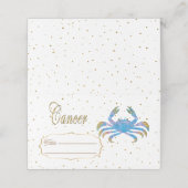 シック金ゴールドがん〔占星術の〕十二宮図誕生日 プレイスカード (外部開封)