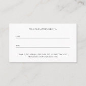 シック金ゴールドはさみサロン 予約カード (裏面)