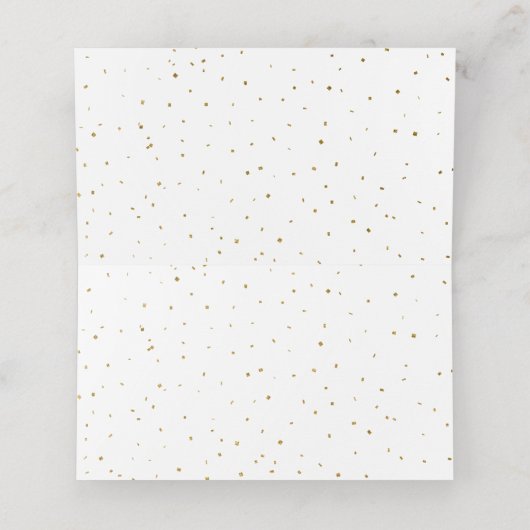 シック金ゴールドアクエリアス〔占星術の〕十二宮図誕生日 プレイスカード (内部開封)