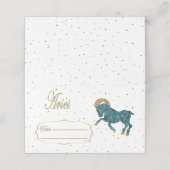 シック金ゴールドアリー〔占星術の〕十二宮図誕生日 プレイスカード (外部開封)