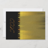 シック金ゴールドアールデコニューイヤーズ招待状 招待状 (裏面)