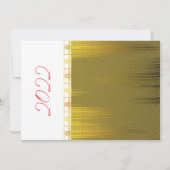 シック金ゴールドアールデコニューイヤーズ招待状 招待状 (裏面)