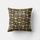 シック金ゴールドアールデコヴィンテージシェルパターン クッション (裏面)
