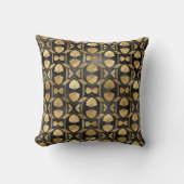 シック金ゴールドアールデコヴィンテージシェルパターン クッション (正面)
