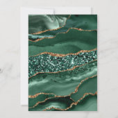 シック金ゴールドエメラルドグリーンアゲート結婚式招待状 招待状 (裏面)