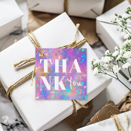 シック金ゴールドオパールはっきりしたサンキューウェディングパーティー フェイバータグ