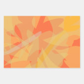 シック金ゴールドオレンジピンクフローラ ラッピングペーパーシート (正面3)