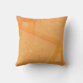 シック金ゴールドオレンジ抽象芸術フローラ クッション (裏面)