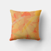 シック金ゴールドオレンジ抽象芸術フローラ クッション (裏面)