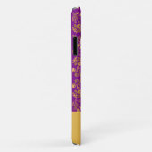 シック金ゴールドオンパープルダマスクフローラエステカスタムティック Case-Mate iPhoneケース (裏面/右)