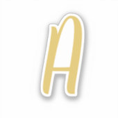 シック金ゴールドカラーモノグラムプロフェッショナル書道 シール (正面)