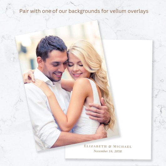 シック金ゴールドグリッターウェディングレセプション ベラム紙招待状