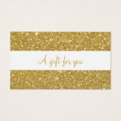 シック金ゴールドグリッターギフト券 (正面)