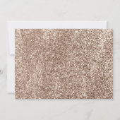 シック金ゴールドグリッタースクリガーリープトブラックブライダルシャワー 招待状 (裏面)