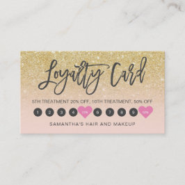 シック金ゴールドグリッタースクリグラデーションプト化粧ピンク10 ロイヤリティカード