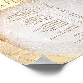 シック金ゴールドグリッタースタイリストサロン価格表サービス ポスター (角)