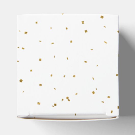 シック金ゴールドグリッターディアバック&グリッターパインツリーズ フェイバーボックス (上部)