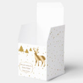 シック金ゴールドグリッターディアバック&グリッターパインツリーズ フェイバーボックス (オープン)