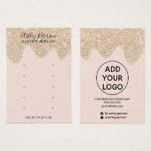 シック金ゴールドグリッタードリップス数々のトッドイヤリングディスプレイ (正面&裏面)