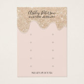 シック金ゴールドグリッタードリップス数々のトッドイヤリングディスプレイ (正面)