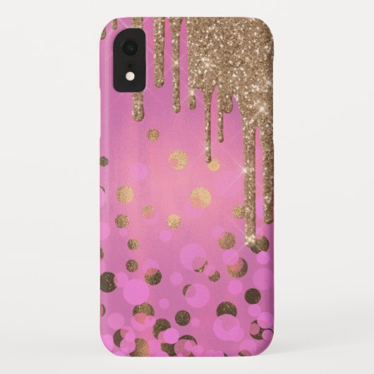 シック金ゴールドグリッタードリップスiPhone 6.1ケース Case-Mate iPhoneケース (裏面)