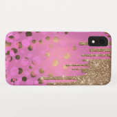 シック金ゴールドグリッタードリップスiPhone 6.1ケース Case-Mate iPhoneケース (裏面(横))