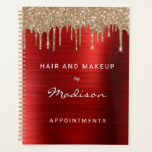 シック金ゴールドグリッタードリップレッドアポイントメント