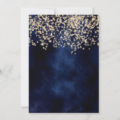 シック金ゴールドグリッターネイビー企業のクリスマスパーティー 招待状 (裏面)