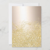 シック金ゴールドグリッターバルーンシックなフォイルキンセアニラ 招待状 (裏面)