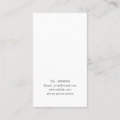 シック金ゴールドグリッターマーブルナックレースディスプレイカード 名刺 (裏面)