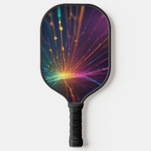 シック金ゴールドグリッターモノグラムスクリプト名 ピックルボールラケット