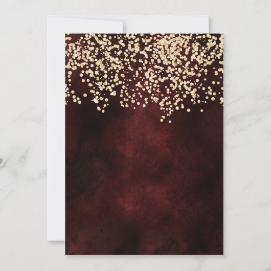 シック金ゴールドグリッターレッド企業のクリスマスパーティー 招待状 (裏面)