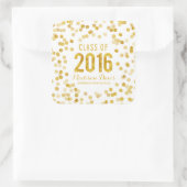 シック金ゴールドグリッター卒業 スクエアシール (バッグ)