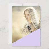 シック金ゴールドグリッター台本ラベンダースウィート16枚写真 招待状 (裏面)