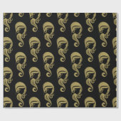 シック金ゴールドグリッター美しいガールヘアサロンパーティー ラッピングペーパー (フラット)