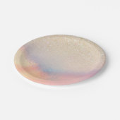 シック金ゴールドグリッター虹色ホログラフィック勾配 ペーパープレート (アングル)