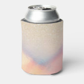 シック金ゴールドグリッター虹色ホログラフィック勾配 缶クーラー (缶裏面)