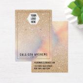 シック金ゴールドグリッター虹色ロゴイヤリングディスプレイ (デスク)