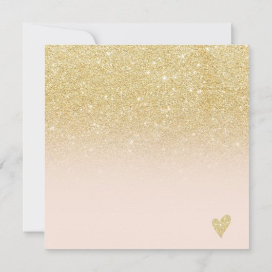 シック金ゴールドグリッター赤面ピンクギフト証明書ロゴ (裏面)