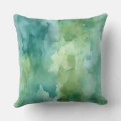 シック金ゴールドグリーンホワイト抽象芸術 クッション (裏面)