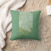 シック金ゴールドグリーンホワイト抽象芸術 クッション (ブランケット)