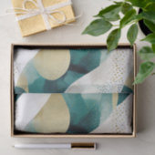 シック金ゴールドグリーンホワイト抽象芸術 薄葉紙 (ギフト)