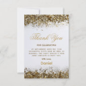 シック金ゴールドサプライズ退職パーティー2025 サンキューカード (正面)