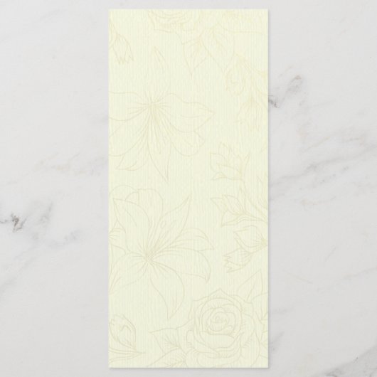 シック金ゴールドスエレガントクリプトフローラフレ結婚ームのメニュー メニュー (裏面)